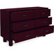 Jolene Red Dresser, 6 Drawer
